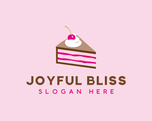 Cherry Cake Dessert logo design