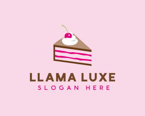 Cherry Cake Dessert logo design