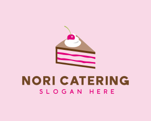 Cherry Cake Dessert logo design