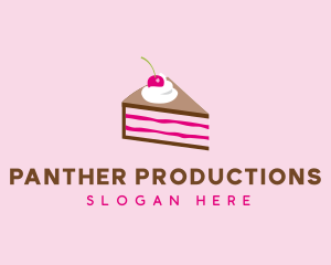 Cherry Cake Dessert logo design