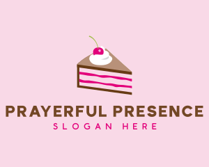 Cherry Cake Dessert logo design