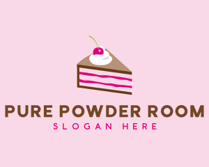 Cherry Cake Dessert logo design