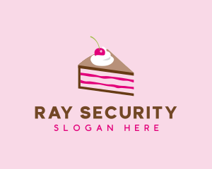 Cherry Cake Dessert logo design