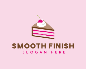 Cherry Cake Dessert logo design