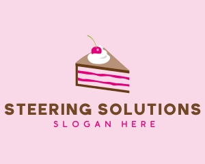 Cherry Cake Dessert logo design