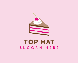 Cherry Cake Dessert logo design