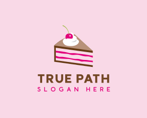 Cherry Cake Dessert logo design