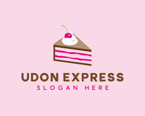 Cherry Cake Dessert logo design