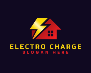 House Lightning Electricity logo design