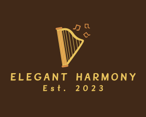 Musical Harp Instrument logo