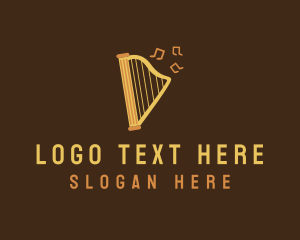 Musical Harp Instrument logo