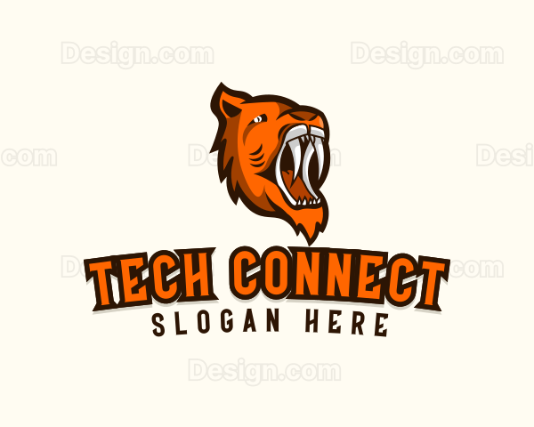 Feline Tiger Fangs Logo