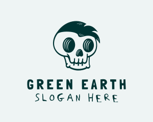 Green Skull Hip Hop logo design