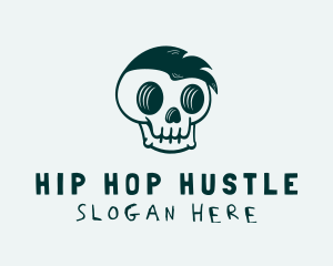 Green Skull Hip Hop logo design