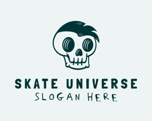 Green Skull Hip Hop logo design