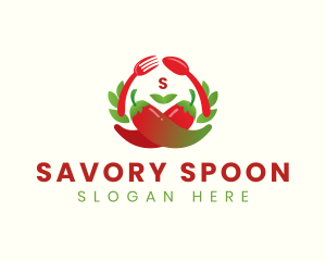 Spoon Fork Chili Restaurant logo design