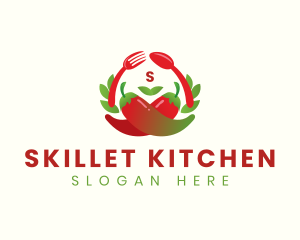 Spoon Fork Chili Restaurant logo design