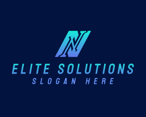 Modern Tech Firm Letter N logo