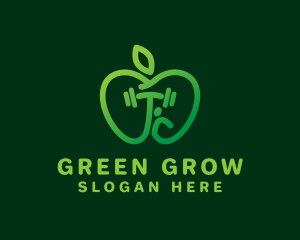 Green Apple Fitness logo design