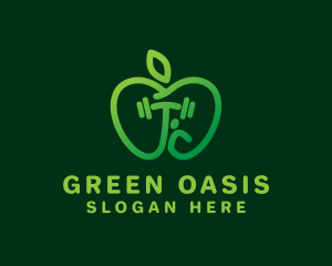 Green Apple Fitness logo design