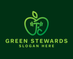 Green Apple Fitness logo design