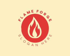 Flame Outdoor Survival logo design