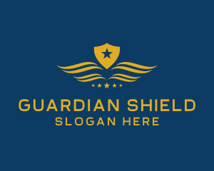 Star Shield Wings logo design