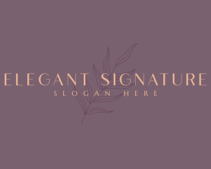 Elegant Beauty Leaf logo design