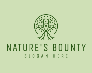 Nature Tree People  logo design