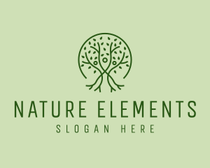 Nature Tree People  logo design