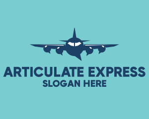 Plane Chat Bubbles logo design