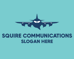 Plane Chat Bubbles logo design