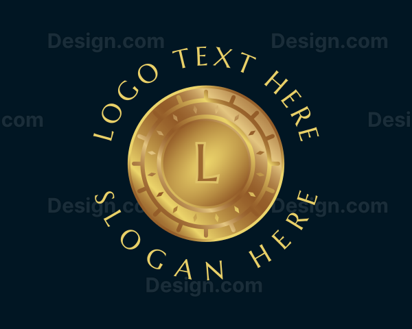 Gold Coin Currency Logo