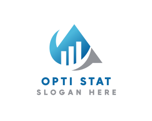 Modern Triangle Statistics logo design