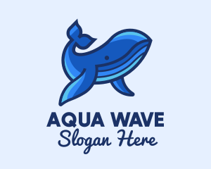 Blue Marine Whale logo