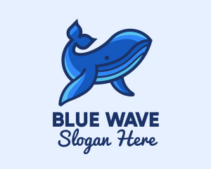 Blue Marine Whale logo