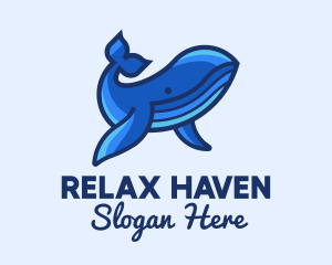 Blue Marine Whale logo
