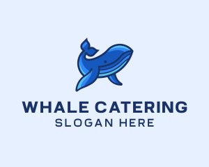 Blue Marine Whale logo