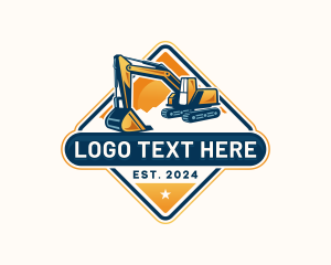 Excavator Construction Digger Logo