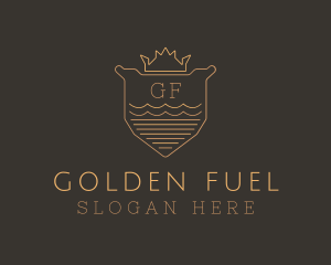 Golden Crown Shield logo design