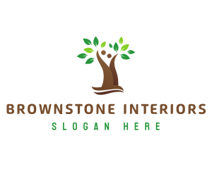 Brown Couple Tree logo design