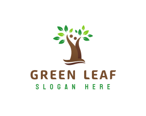 Brown Couple Tree logo design