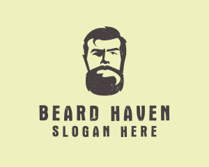 Beard Man Barber logo design