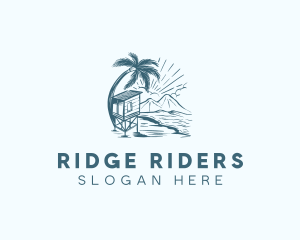 Resort Beach Vacation logo design