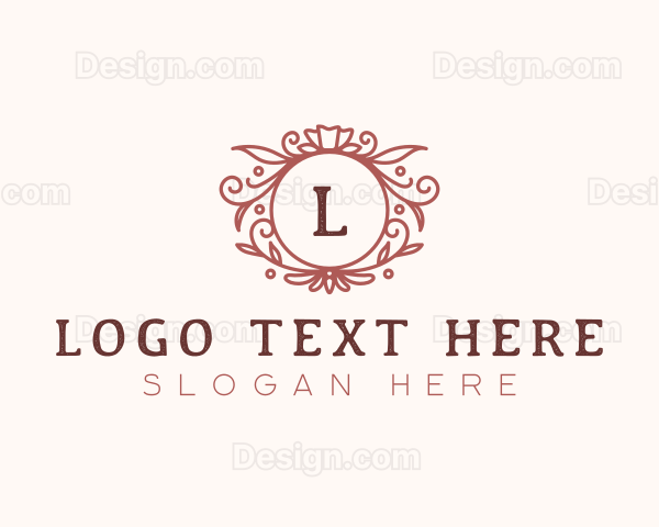 Floral Crest Ornamental Logo