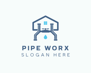 Pipe Valve Plumbing logo design