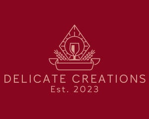 Winery Glass Sacrament logo design