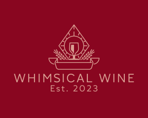 Winery Glass Sacrament logo design