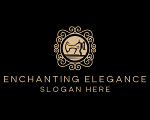 Elegant Sewing Machine logo design