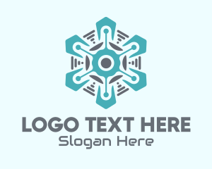 Cyber Tech Snowflake  logo